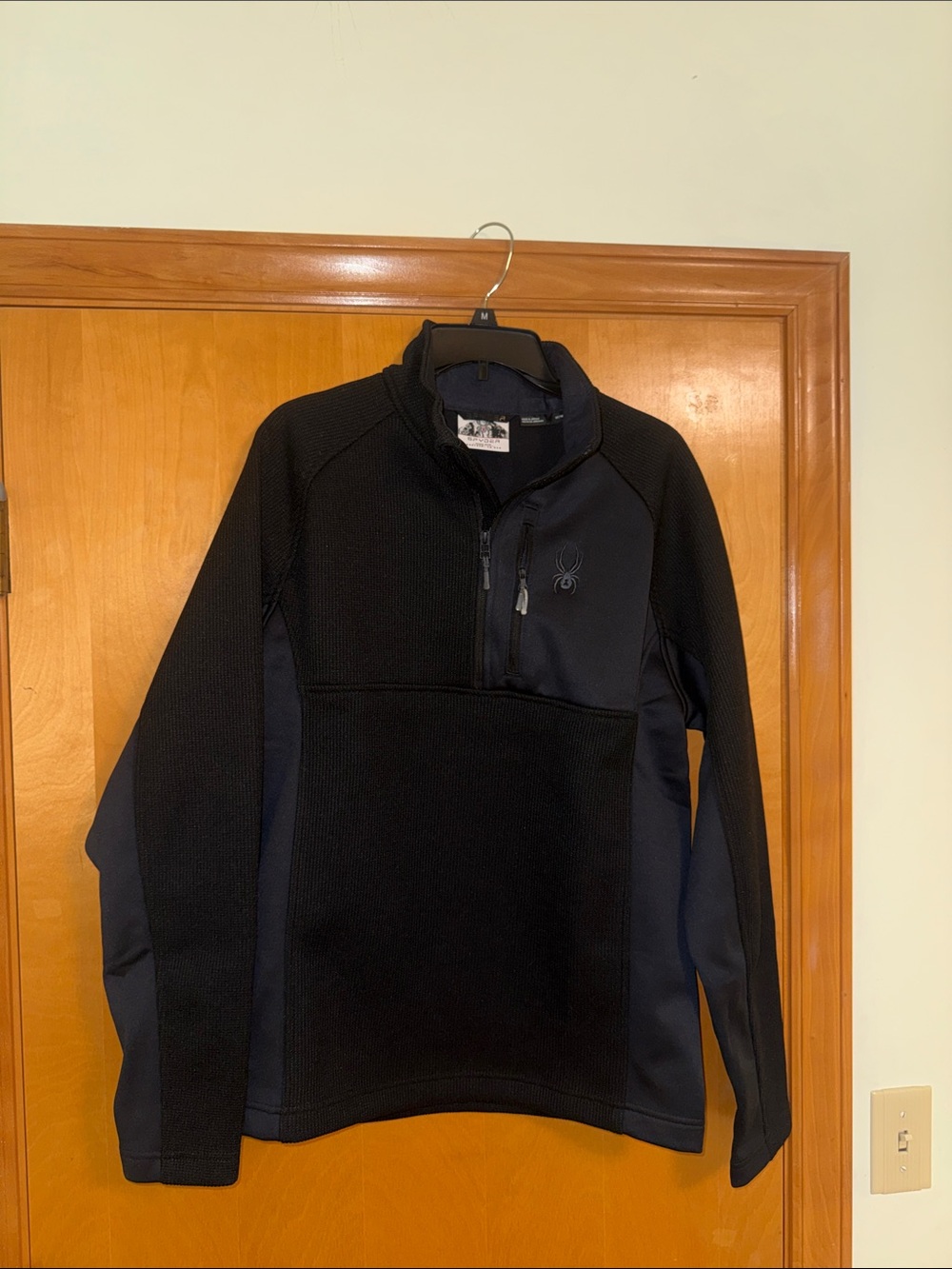 Spyder Men's Black Performance Quarter-Zip Pullover Jacket